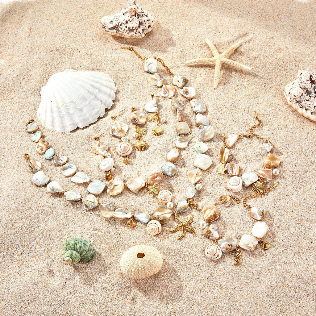 Ocean Shell Starfish Jewelry Set