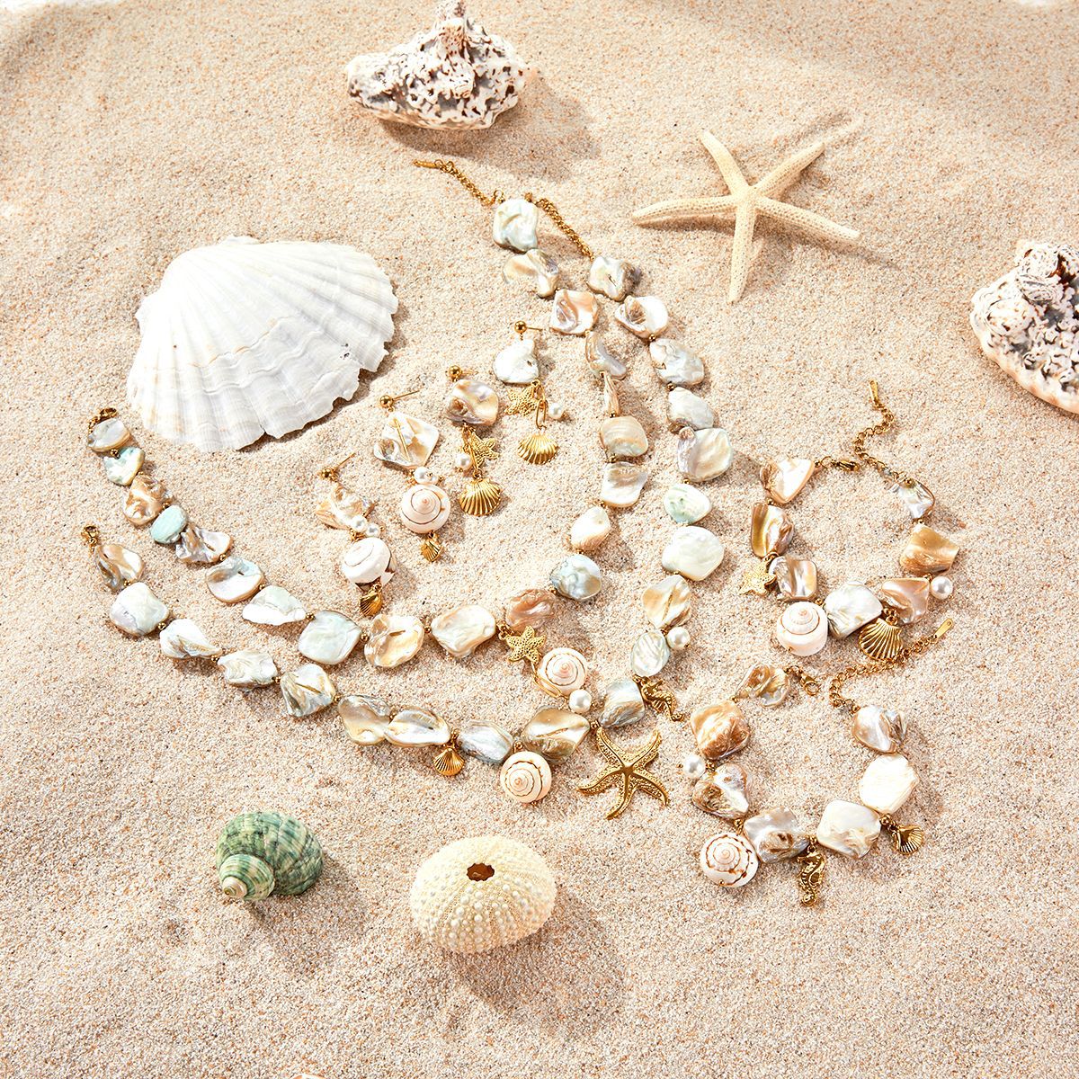 Ocean Shell Starfish Jewelry Set