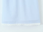 V-Neck Lace Patchwork Stripes Suspender Lace Vacation Backless Dress