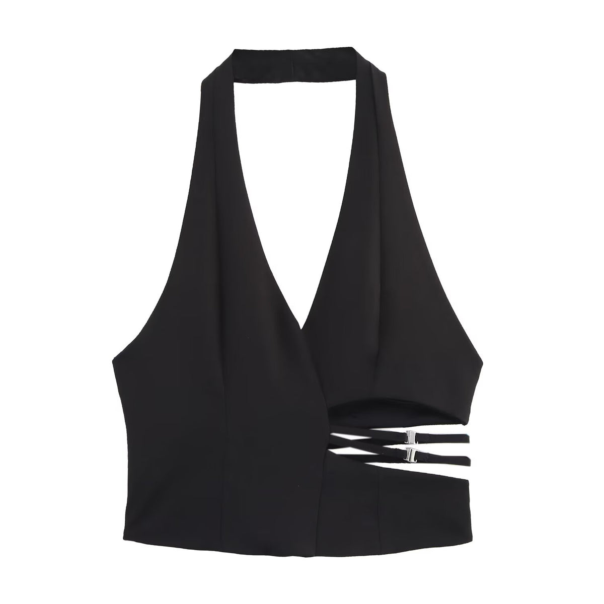 Classic Open Design Hanging Collar Top