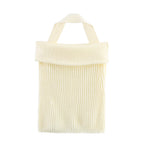 's Backless Hanging Collar Knitted Top