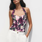 Printed Halter Neck Jumpsuit for Women