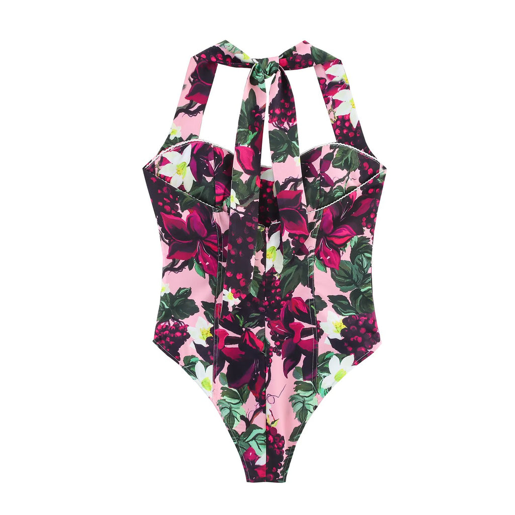 Printed Halter Neck Jumpsuit for Women