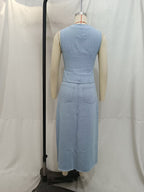 Women's Spring Street Denim Casual Vest and Skirt Two-Piece Set