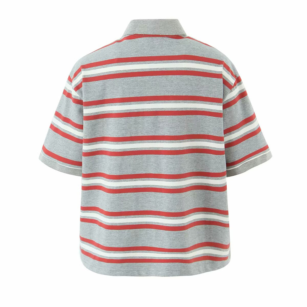 Women's Women’s Retro Striped Polo Shirt