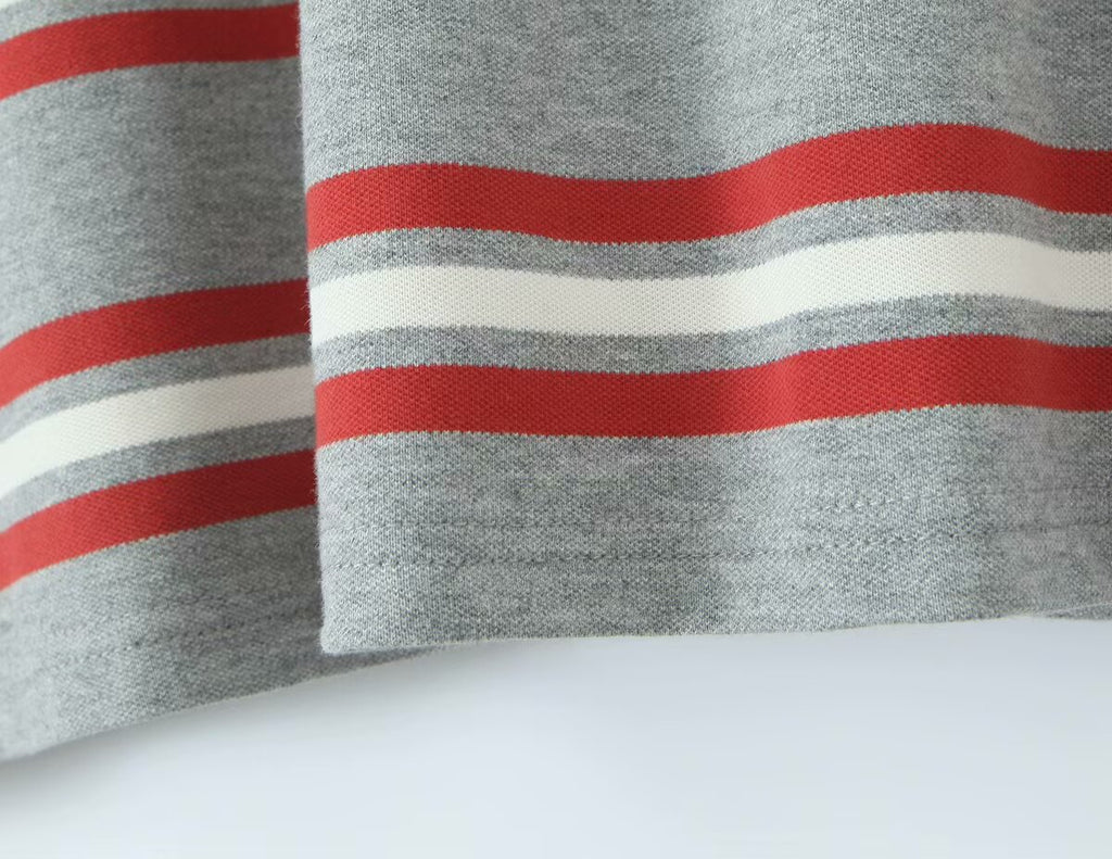 Women's Women’s Retro Striped Polo Shirt