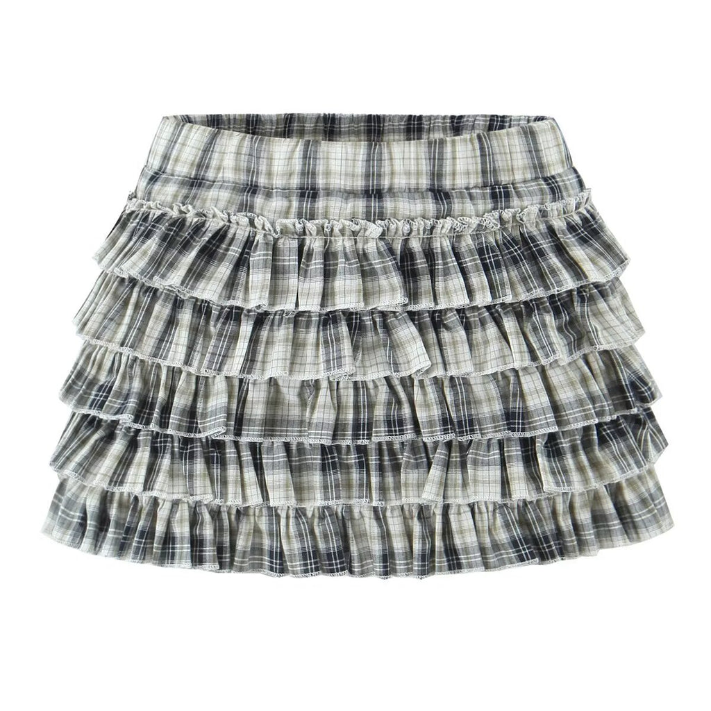 Green Grid Skirt