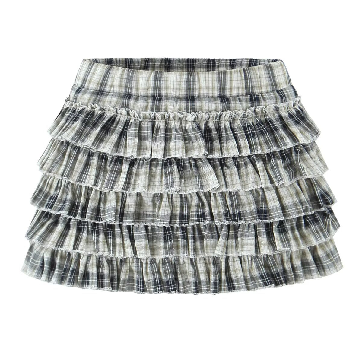 Green Grid Skirt