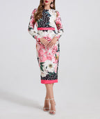 Women's 's Polka-Dot Long-Sleeve Dress