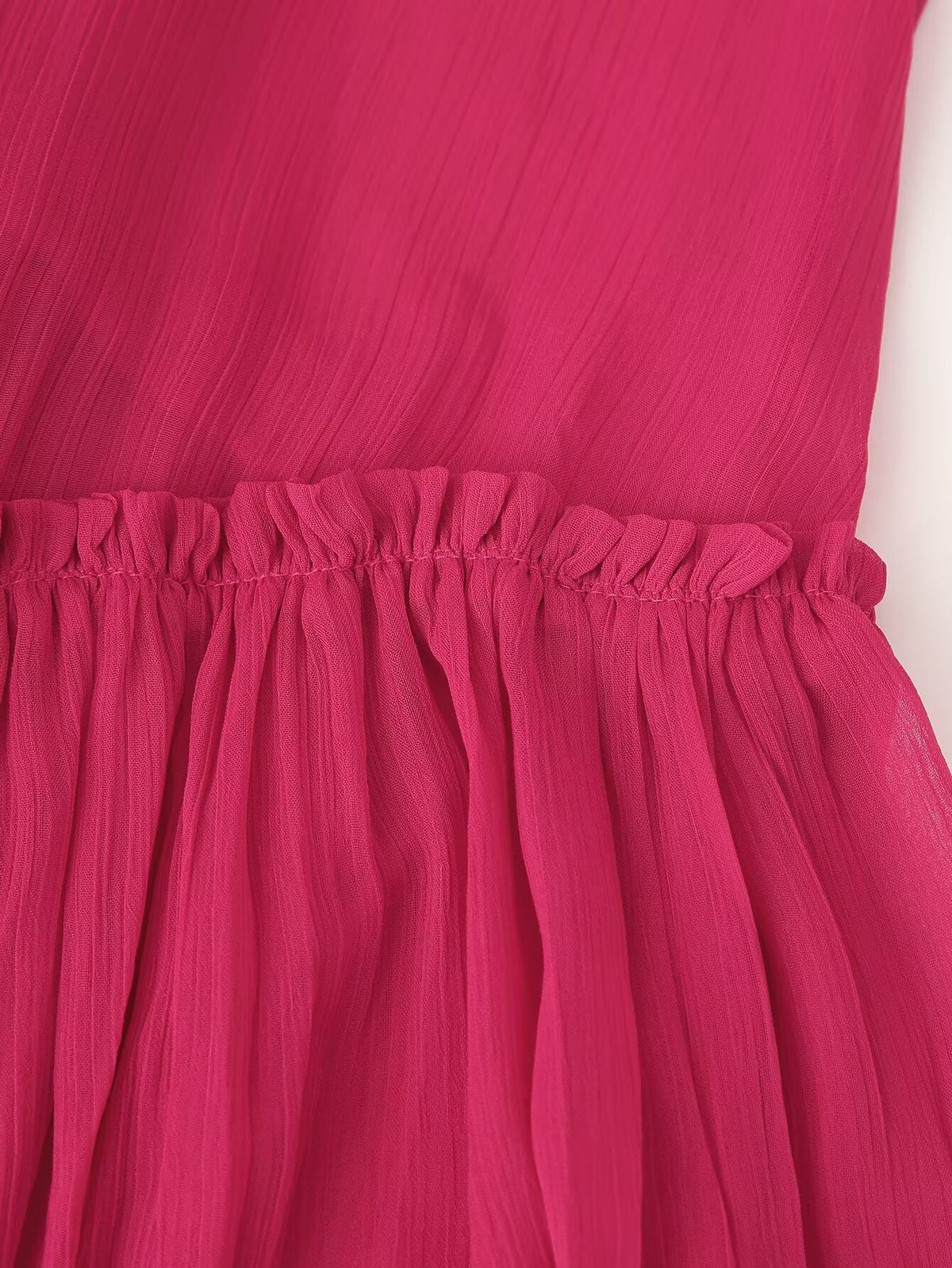 Youthful Looking Dress Lace-Up Tassels Loose Fitting Short Stitching