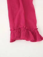 Youthful Looking Dress Lace-Up Tassels Loose Fitting Short Stitching