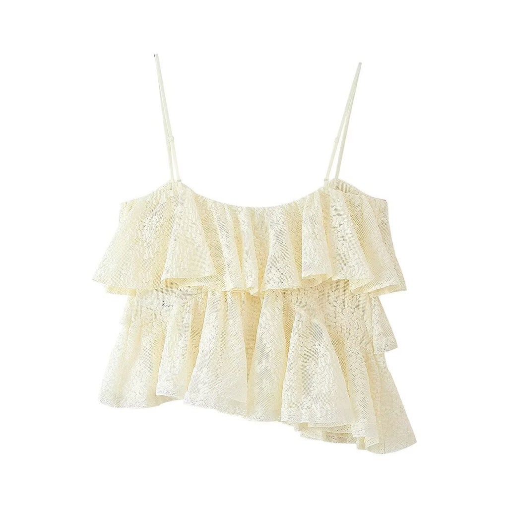 Women's Lace Trim Asymmetric Camisole