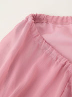 Women Clothing Design Laminated Ruffled Tied Chiffon Dress