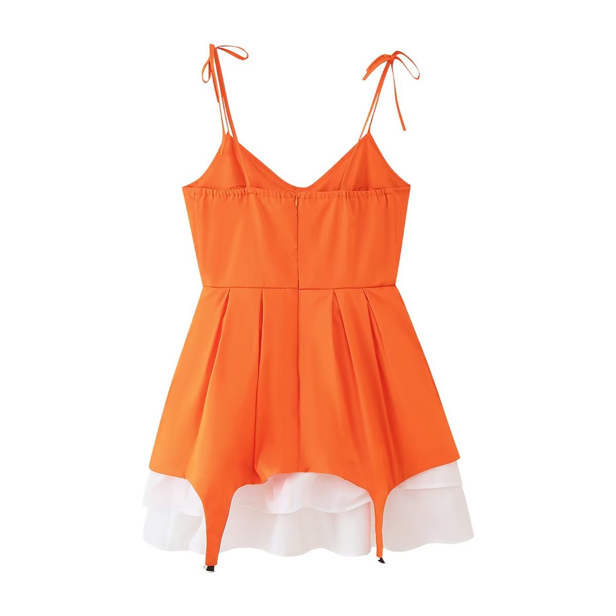 Women's Laminated Metal Decorative Waist Suspender Dress