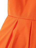 Women's Laminated Metal Decorative Waist Suspender Dress