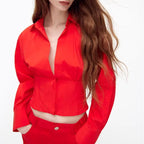 Women's Poplin Short Shirt