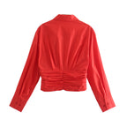 Women's Poplin Short Shirt