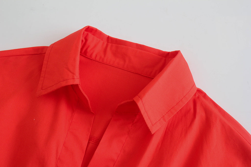 Women's Poplin Short Shirt