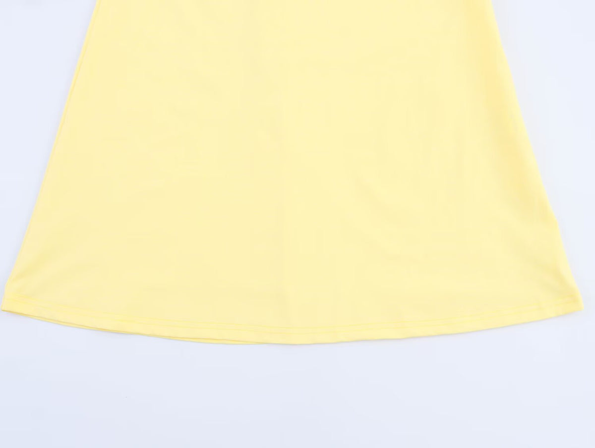Bare Back Hanging Collar Dress