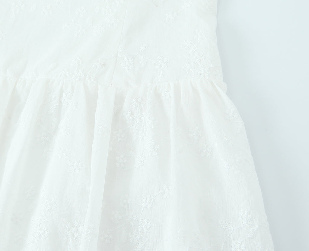 Women's Spaghetti-Strap Embroidered Ruched A-Line Mini Dress
