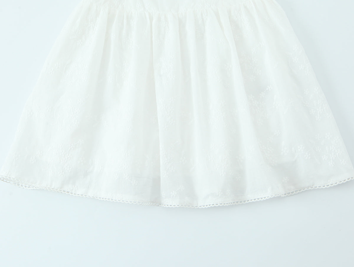 Women's Spaghetti-Strap Embroidered Ruched A-Line Mini Dress