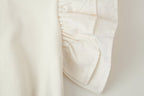 Crew-Neck Belted Ruffle A-Line Midi Dress