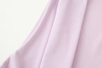 Pleated Draped Collar Sleeveless Top