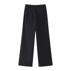 Women's Lace Up Solid Color Long Sleeve Trousers Set