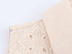 Embroidered Collared Belted Sleeveless A-Line Mini Dress