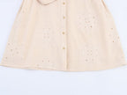 Embroidered Collared Belted Sleeveless A-Line Mini Dress