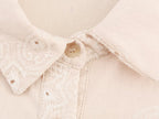 Embroidered Collared Belted Sleeveless A-Line Mini Dress