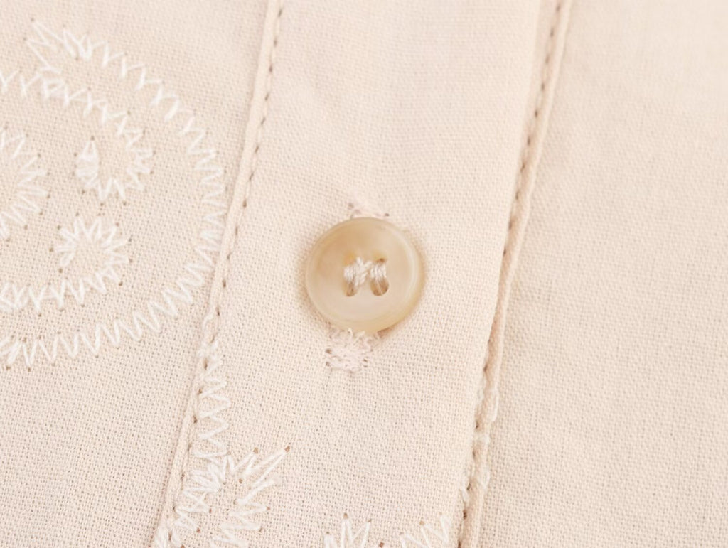 Embroidered Collared Belted Sleeveless A-Line Mini Dress