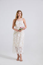 Embroidered Lace Sleeveless Maxi Dress