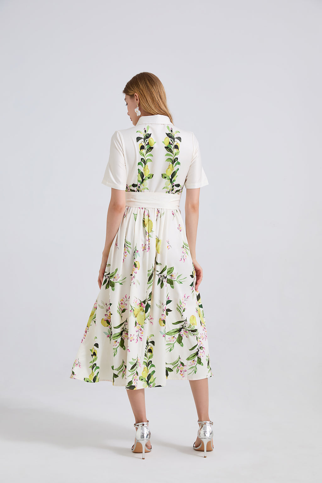 Women's 's Leaf Print A-Line Dress