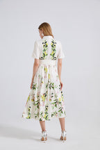 Women's 's Leaf Print A-Line Dress