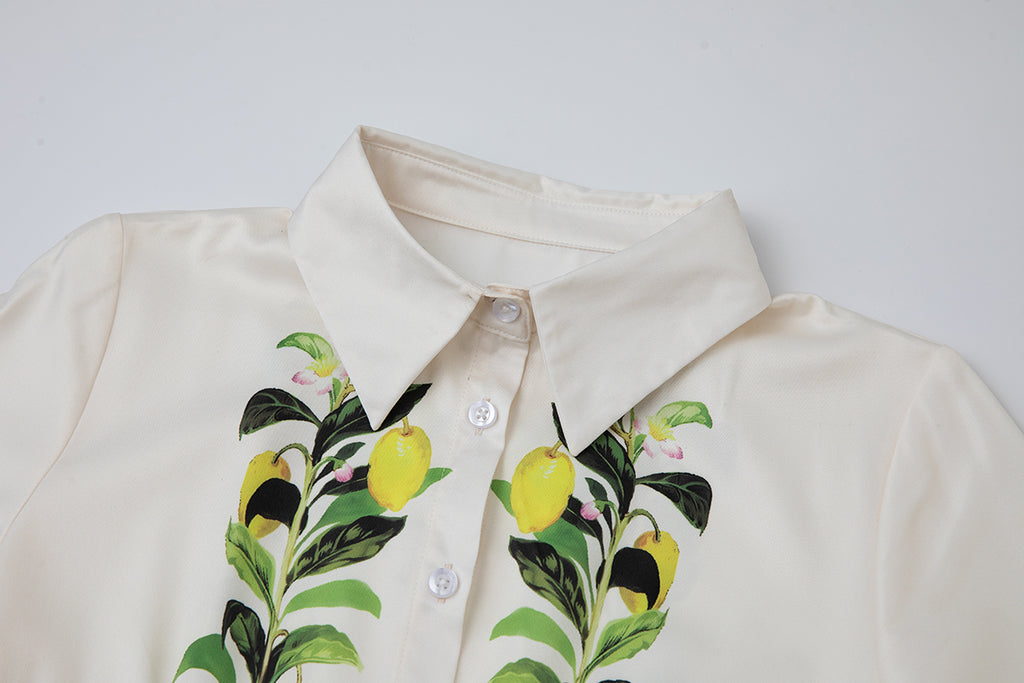Women's 's Leaf Print A-Line Dress