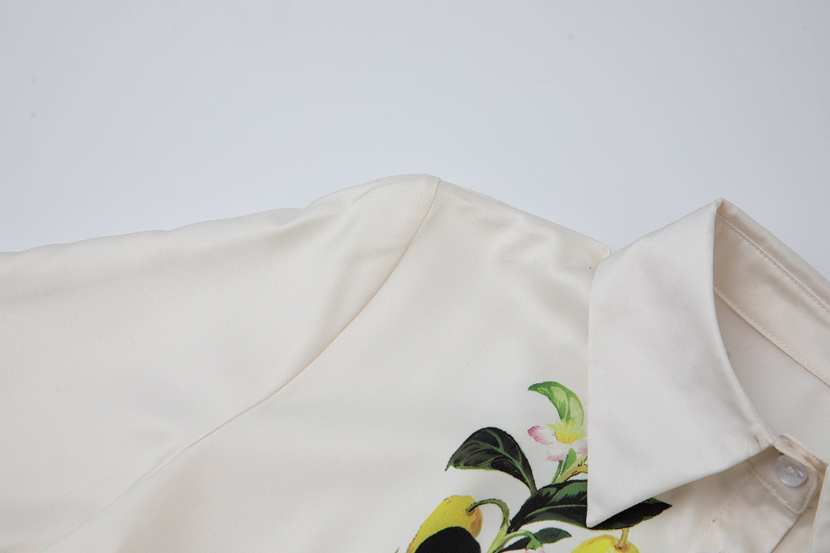 Women's 's Leaf Print A-Line Dress