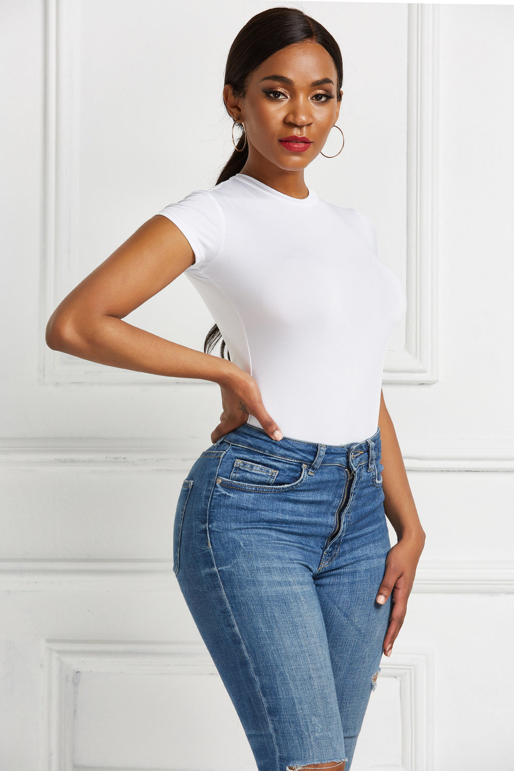 Solid Color Fitted Base Layer Top