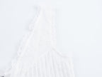 Women's Bow Detail Tulle V-Neck Crop Top