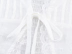 Women's Bow Detail Tulle V-Neck Crop Top