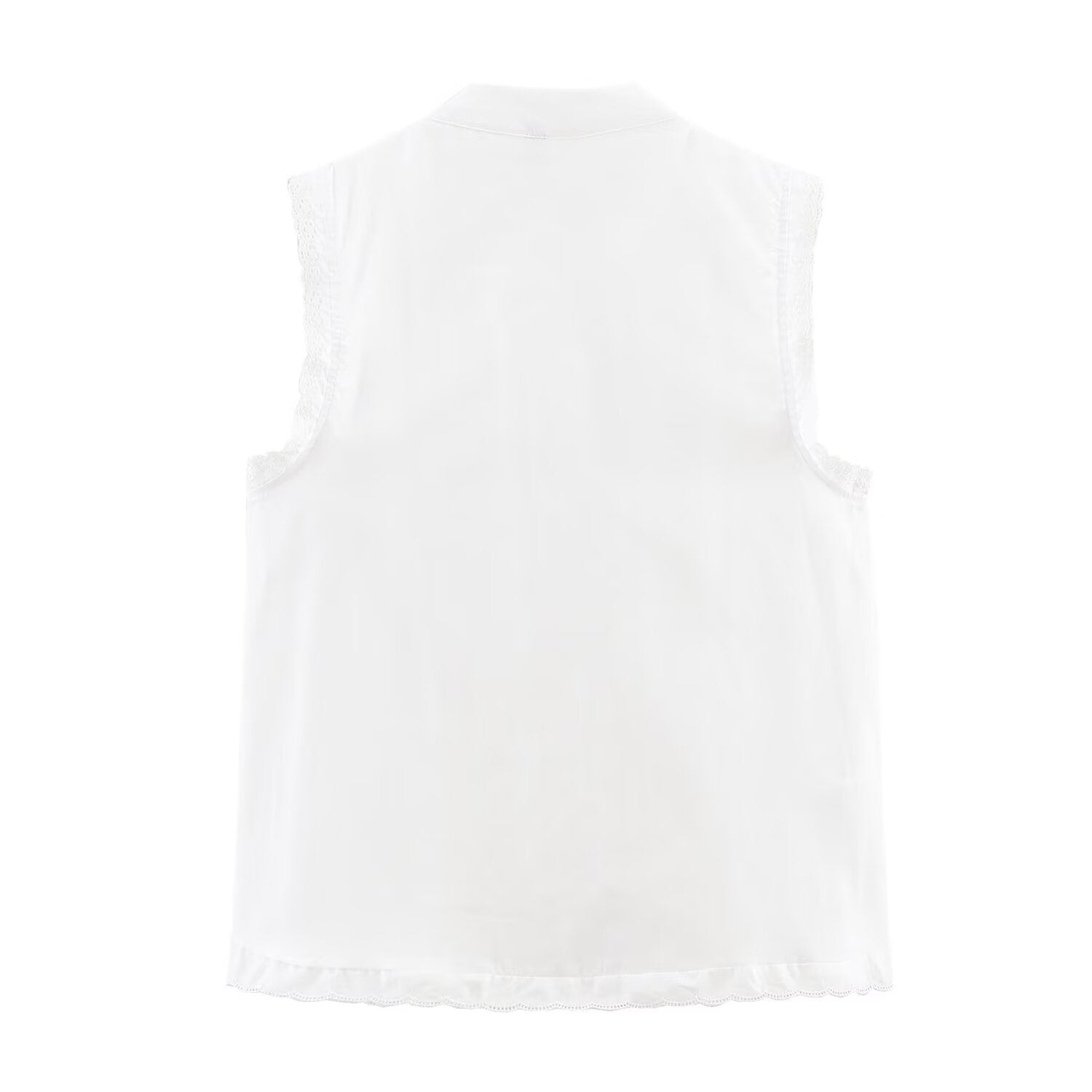 Women's Summer Women Clothing Vertical Lace Romantic Sleeveless Top