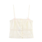 Bow Detail Embroidered Tube Top