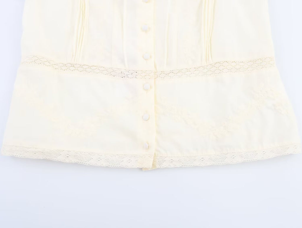 Bow Detail Embroidered Tube Top