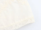 Bow Detail Embroidered Tube Top