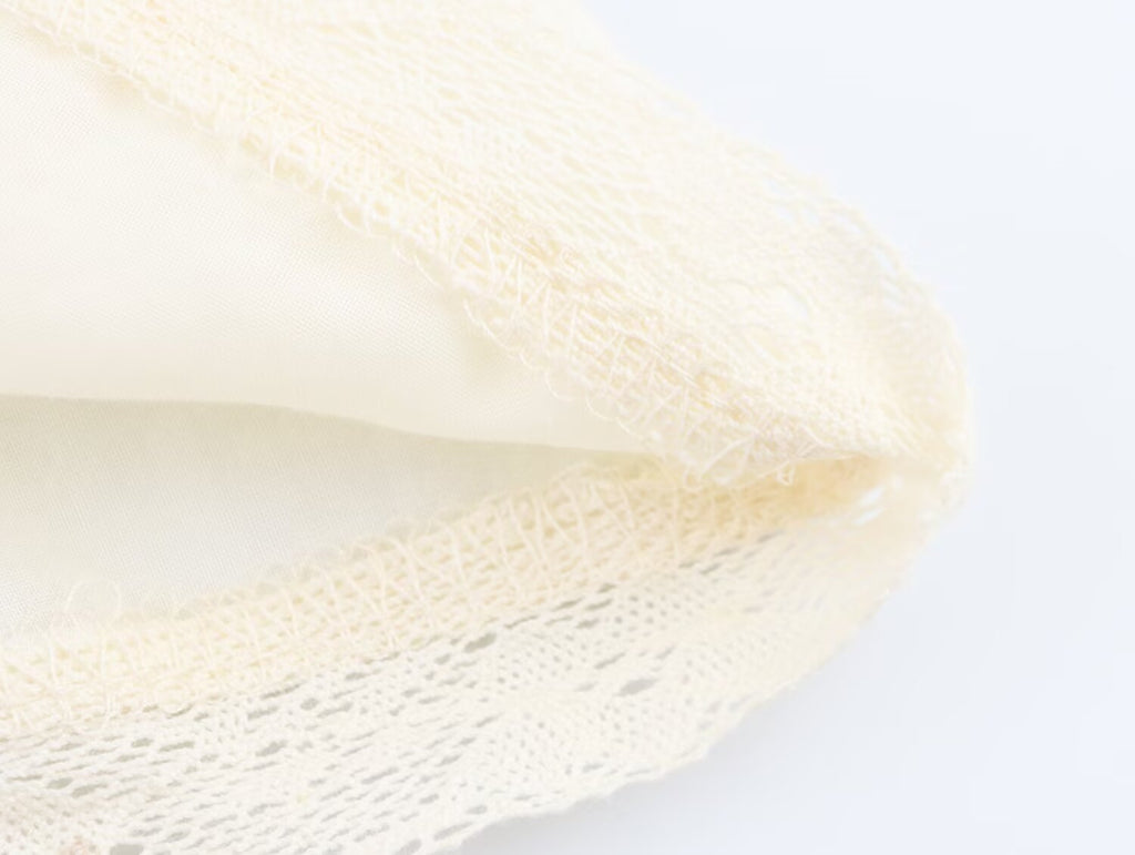 Bow Detail Embroidered Tube Top