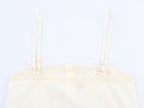Bow Detail Embroidered Tube Top