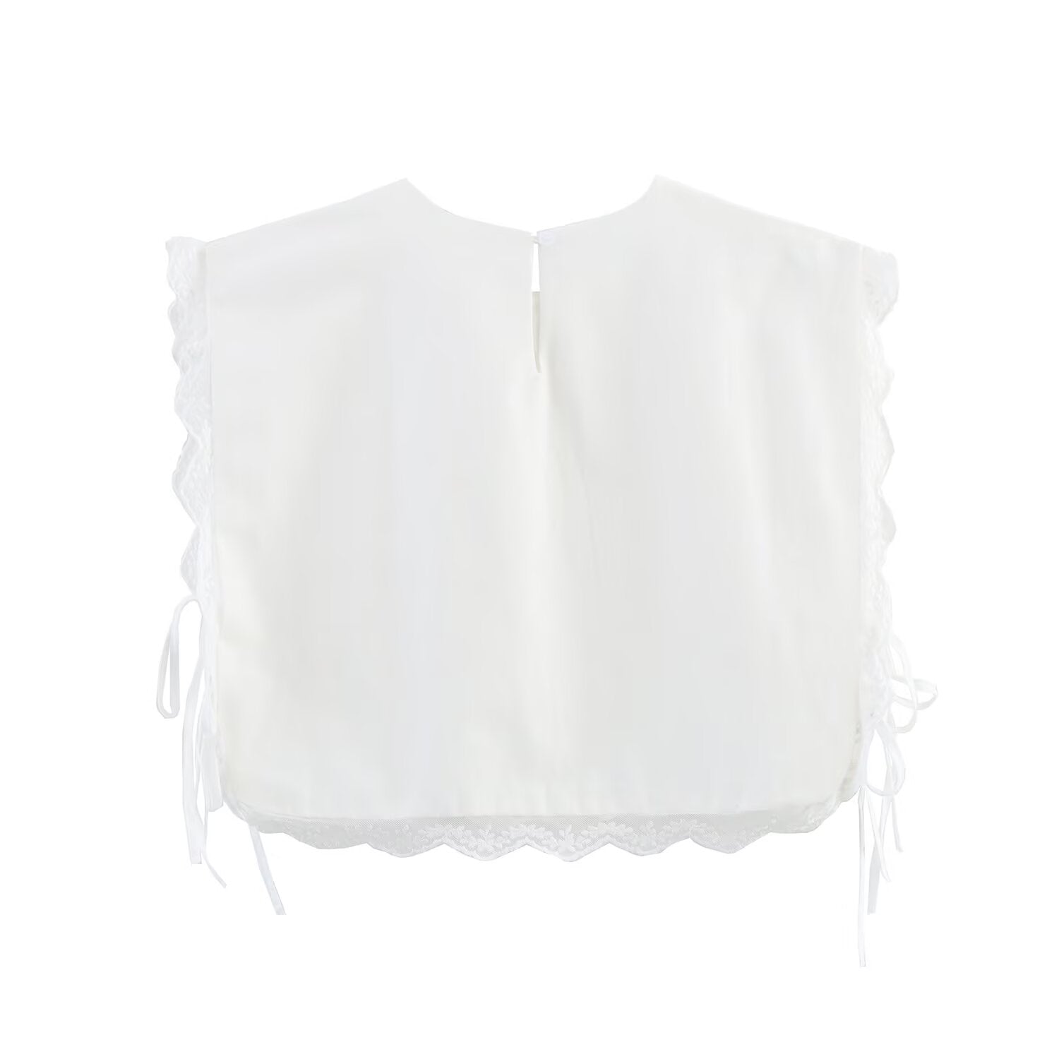 Women's Embroidered Bow Detail Crew Neck Top