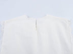 Women's Embroidered Bow Detail Crew Neck Top