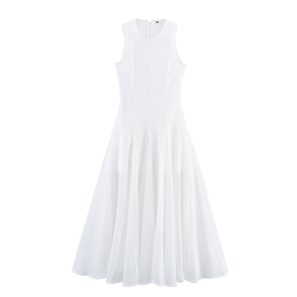 Women's Sleeveless Crew-Neck Maxi Dress