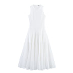Women's Sleeveless Crew-Neck Maxi Dress